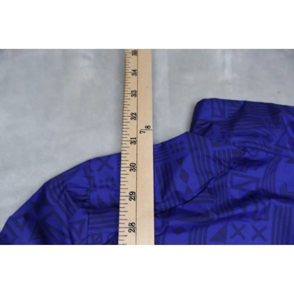 Adidas Jacket Womens Small Blue Supernova Tokyo‎ Printed Running Wind Rain Track